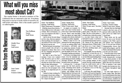 Noises: What will you miss most about Cal?