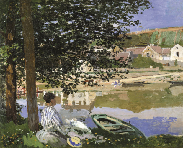 Claude+Monet%27s+1868++%22On+the+Bank+of+the+Seine%2C+Bennecourt%2C%22+can+be+seen+at+the+Legion+of+Honor+Museum.+