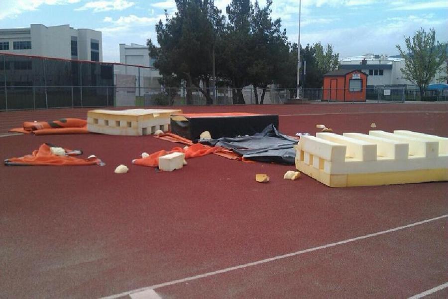 Track, lacrosse equipment destroyed