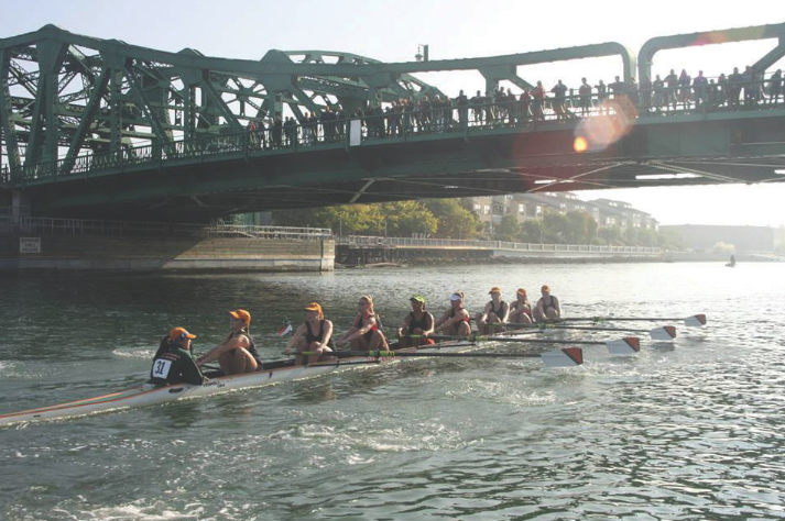 Student rows across the bay