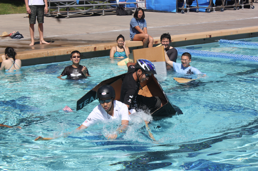 Physics boat races cause a splash