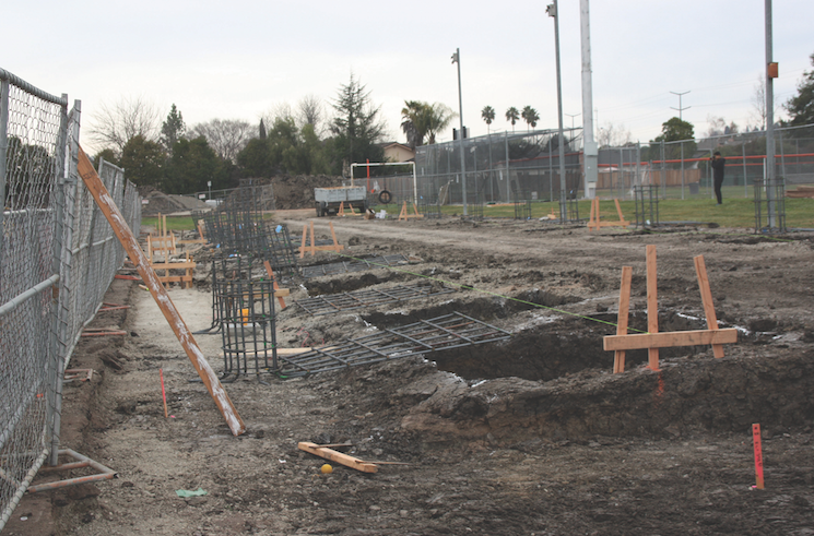 New bleacher project underway