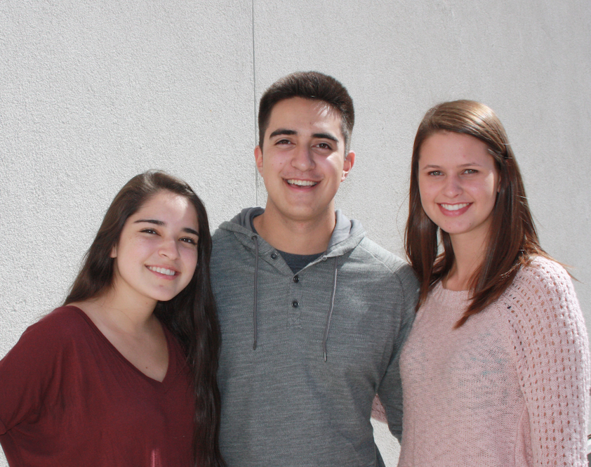 From left to right, Cal junior Natalie Aguilera, senior Cesar Aguilera, and senior Alexis Klingler started a non-profit organization to help low-income students.