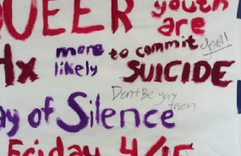 Defacement of a Day of Silence poster at Cal shows that some students did not support the message of the annual protest.