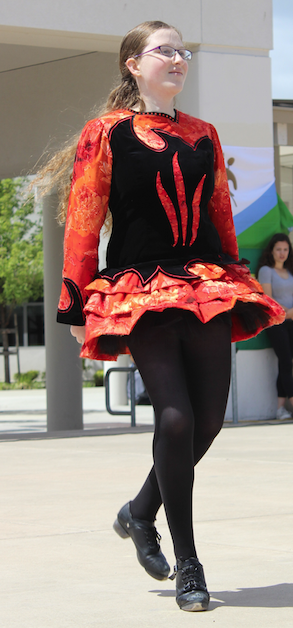 Senior Katelyn Hefter performed a traditional Irish dance for Cal High’s Multicultural Fair during lunch on April 14.