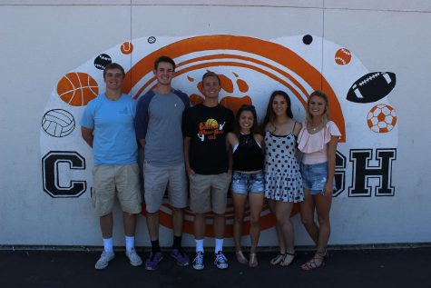 From left to right, seniors Nick Friedel, Liam Steigerwald, Matt Miller, Jordyn Pandolfo, Rachel Marchuk, and Morgan Taylor will all be attending division one schools for their respective sports. 