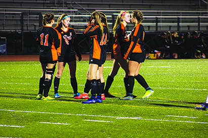 Cal celebrates during its victory over Dougherty Valley.