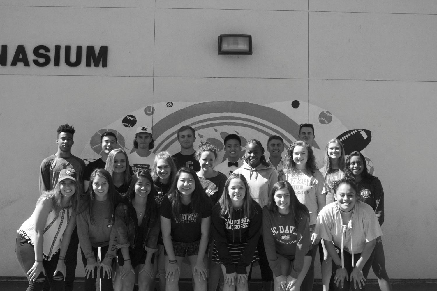 Cal has 29 student athletes committed to play at the college level next year. They include, top row from left: Torian Parmalee, Nick Bonasera, Steven Baker, Zach Chalmers, Ryan Kwong, Michael Peter, Clark Eder; Middle row: Kayla Wyrsch, Kaitlin Groleau, Taylor Hammill, Joana Mullins, Kate Pawlowski, Mary Swisher, Sherlyn Devadason; Bottom row: Katarina Brekalo, Laura Lampron, Kristen Bondoc, Lauren Suezaki, Ashley Ward, Paige Lampron and Paola Samaniego. Not pictured: Ben Haslam, Elijah Aquilina, Olivia Duba, Ashley Siwik, Carlos Gomez, Noah Tom, Marissa Leonardi and Kelton Stone