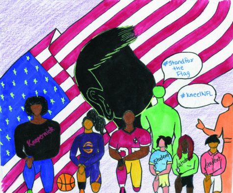 Students kneel as a form of protest