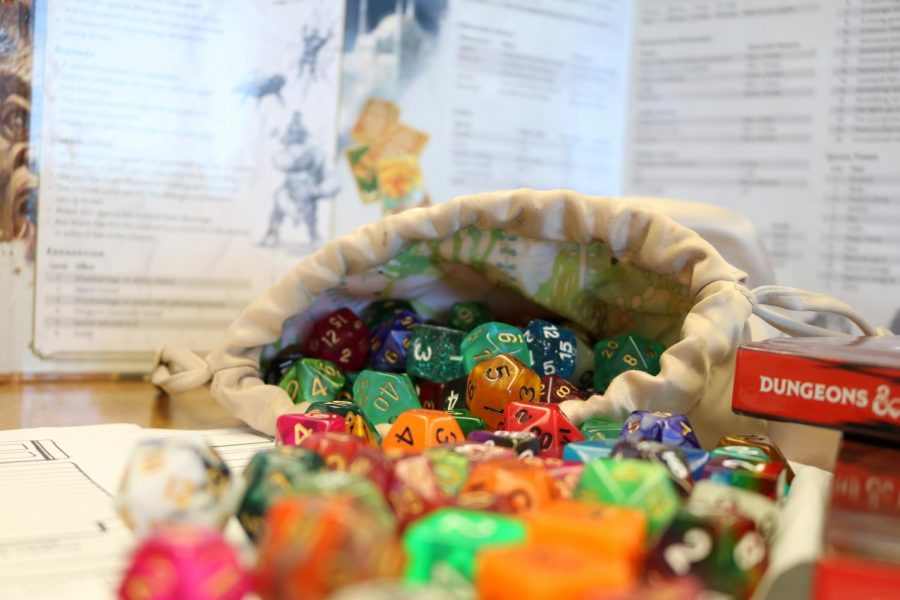 D&D uses various dice, from four-sided to 20-sided die. 
