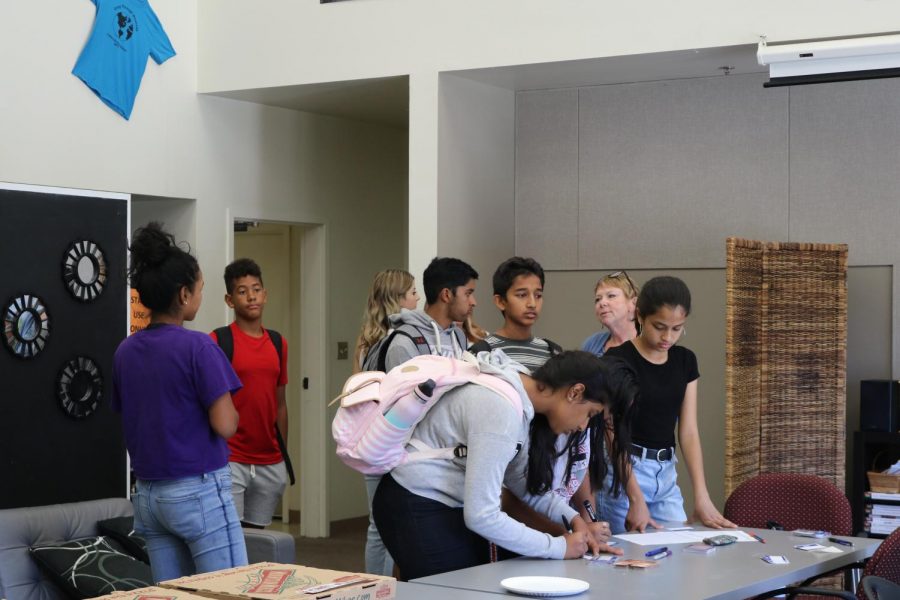 Students sign into the wellness room where they are welcome when they feel overwhelmed or simply need a place to relax.