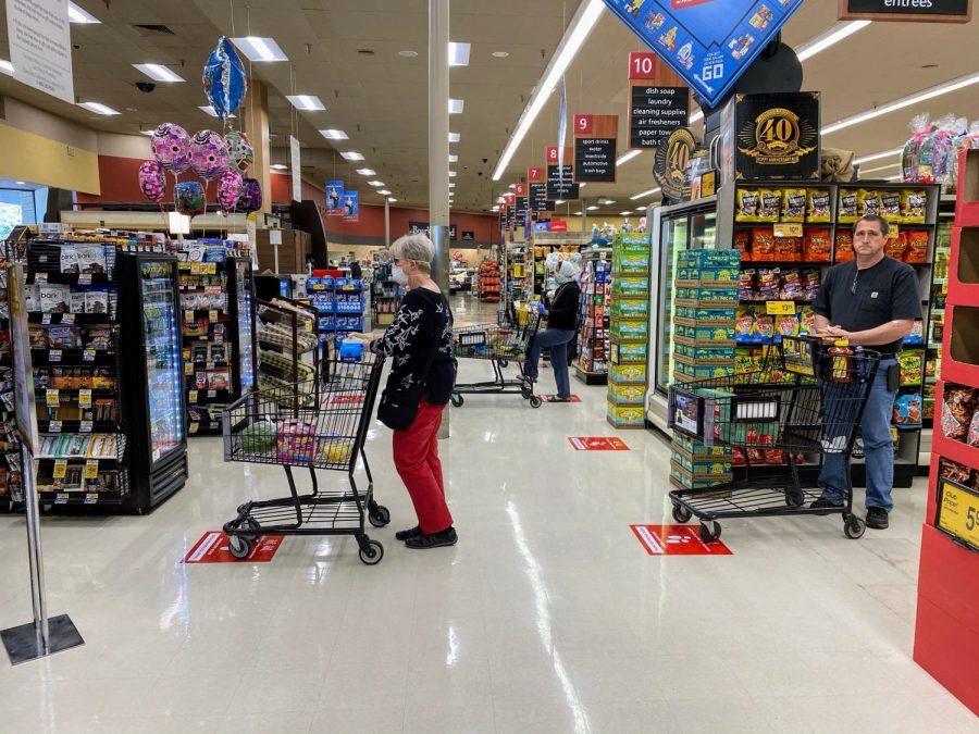 This picture was taken at the Safeway on San Ramon Valley Blvd. before the mandate to wear face masks in public.