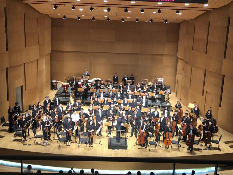 The Oakland Symphony Youth Orchestra is pictured above during its 2019 concert tour of China after its performance in Beijings Xian Concert Hall.