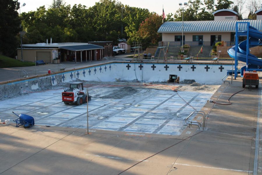 With water polo players and the rest of high school athletes are sidelined until at least December because of the coronavirus pandemic, the San Ramon community pool that is used by Cal High is under construction. It hopefully will be completed before water polo players begin their seasons in mid-December.