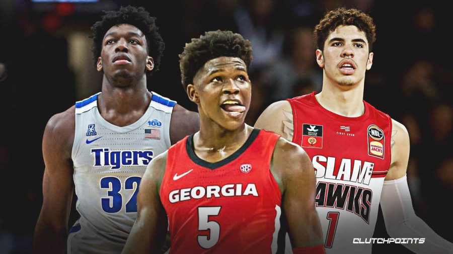 With the NBA Draft approaching next week, three highly touted prospects are being heavily watched by the Golden State Warriors, who have the No. 2 overall pick. These players include projected lottery picks, from left to right, James Wiseman from Memphis University, Anthony Edwards from University of Georgia, and LaMelo Ball, who played in the Lithuanian Basketball League last season.