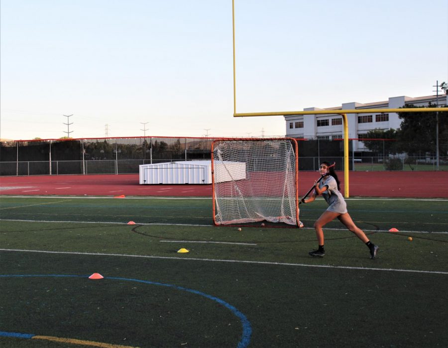 Student athletes have been able to work out in small groups at the Cal High field while maintaining social distancing.