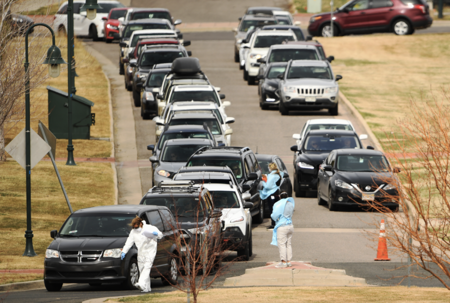 Cars have lined up across the US for people to get tested for COVID-19.