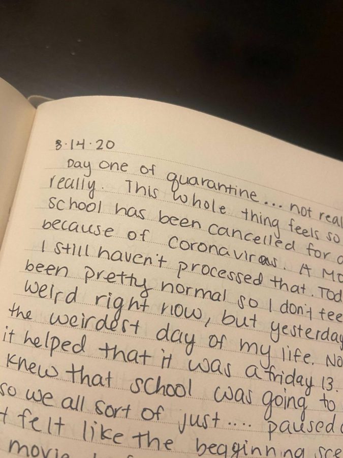 Managing+editor+Sabrina+Contreras+documented+what+she+was+feeling+last+year+when+in-person+school+was+cancelled+for+initially+a+few+weeks.+A+year+later%2C+students+still+are+not+back+on+campus.