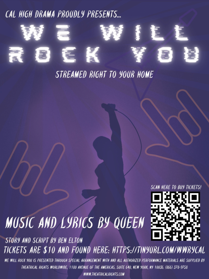 Theater arts students are performing We Will Rock You, a musical that was originally scheduled for last spring. The performance was postponed because of COVID-19 and is now available as a Zoom show.