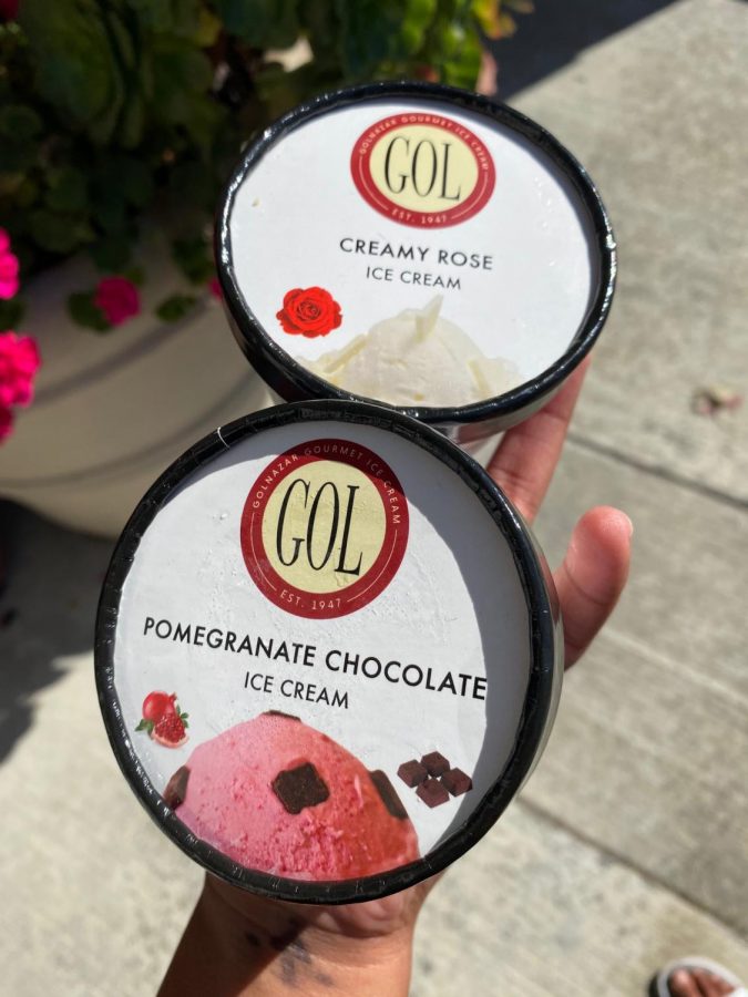 Golnazar Gourmet Ice Cream at 12983 Alcosta Blvd. near Iron Horse Middle School offers the best ice cream in San Ramon.