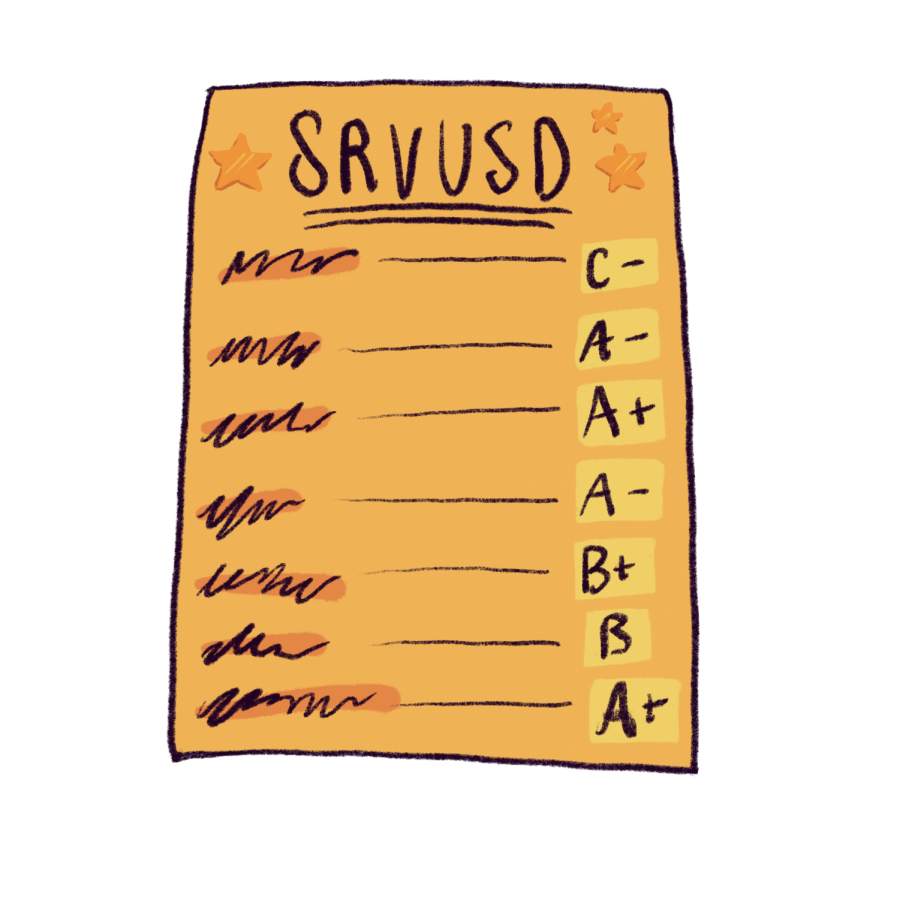 The San Ramon Valley Unified School District's report card, while definitely improving from the first semester, is a mixed bag this year.