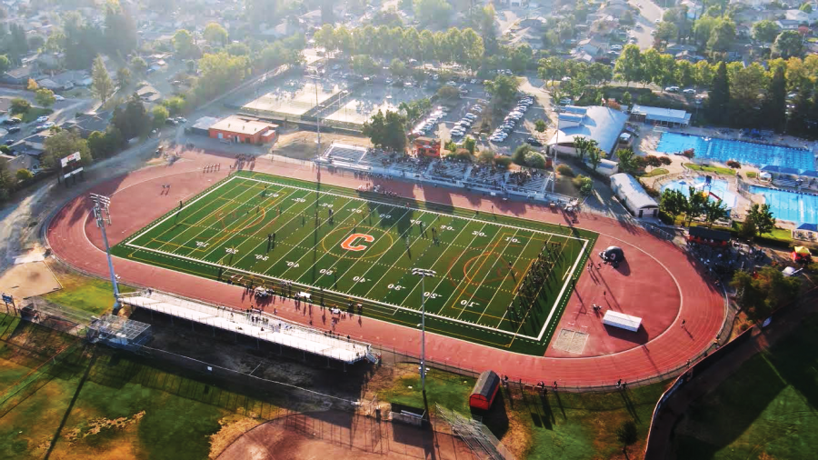 Cal High’s brand new football field was installed this summer after a year long delay and it has already made a big impact this school year.