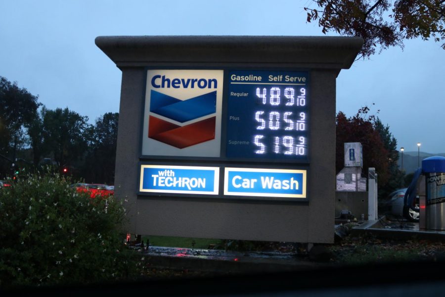 Cal+High+students+are+unhappy+with+the+ever+increasing+gas+prices%2C+which+have+nearly+reached+%245+per+gallon+throughout+the+Bay+Area.