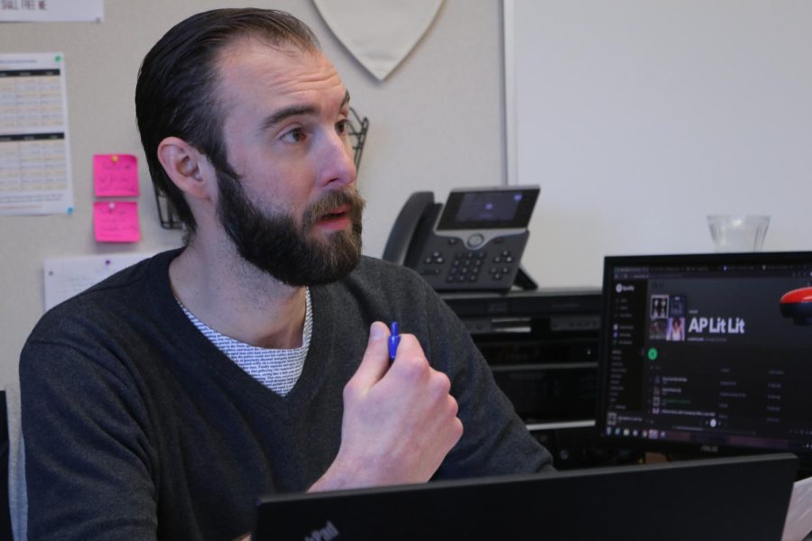 Former student teacher Andrew Shigo now teaches the AP Lit class.