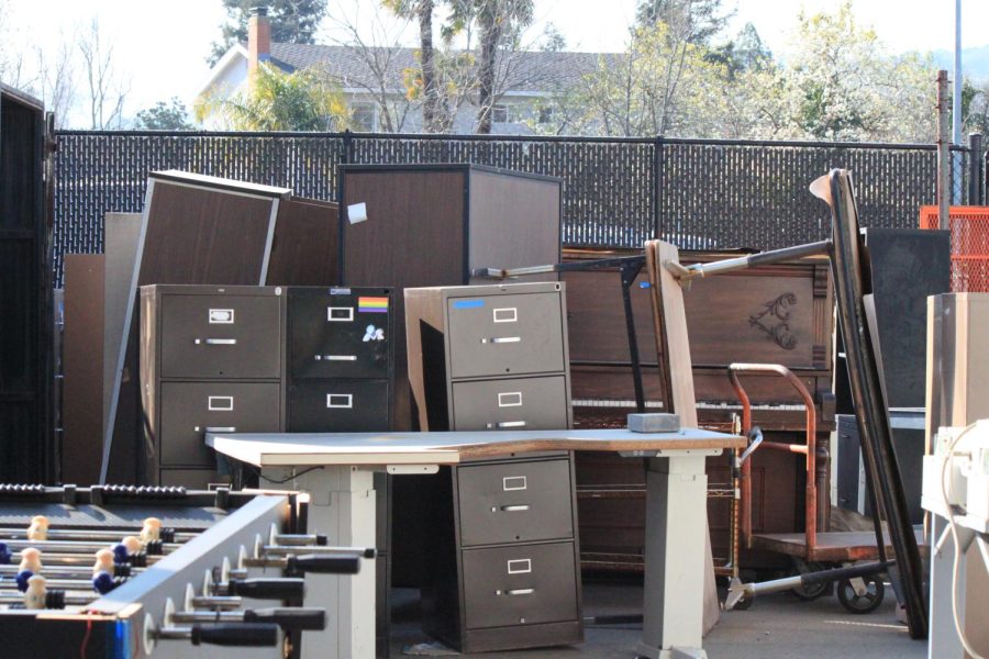 Cal’s storage museum features everything, from a foosball table to filing cabinets, to even an old piano.