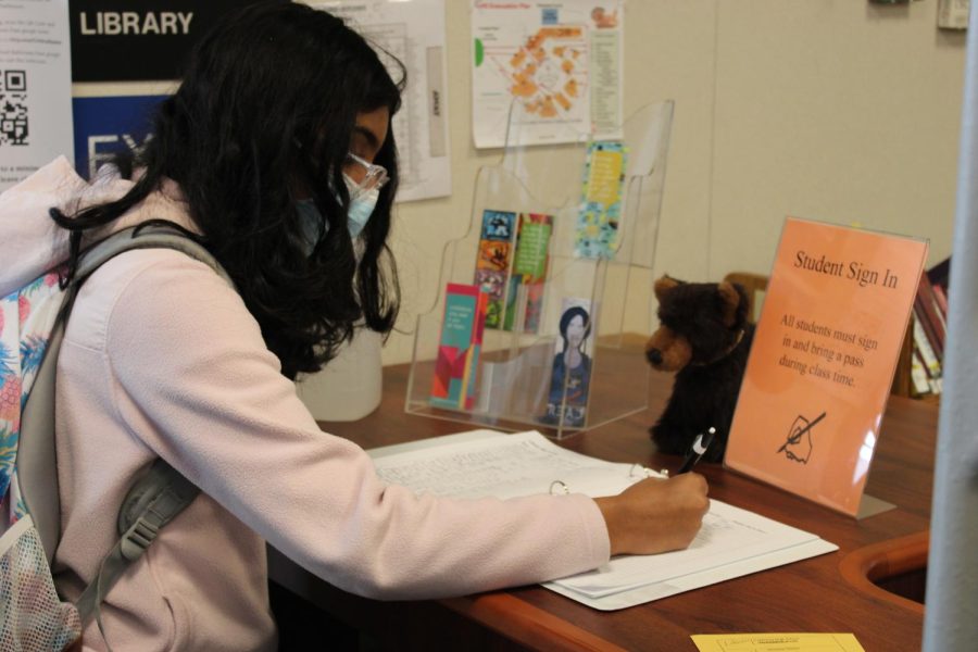 Students used to sign in to the library during student support, but the new system eliminated the need for paper sign-ins.