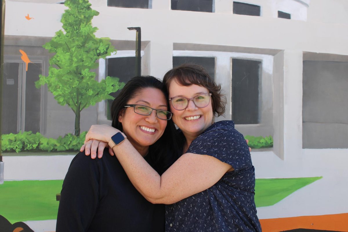 Author Raina Telgemeier, right, and Cal English teacher Theresa Pacheco have a friendship dating back to high school.