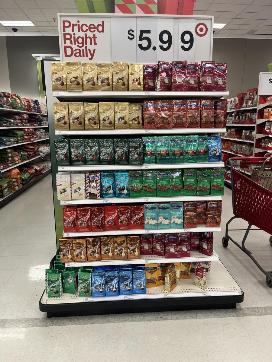 A+grand+assortment+of+seasonal+holiday+treats+are+displayed+next+to+each+other+in+Target.