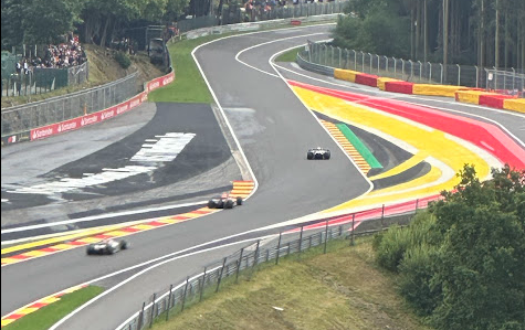 Formula 1 cars race along the track at the Belgium Grand Prix on July 27. The sport has grown in popularity among younger fans since 2017, when ownershp changed hands.