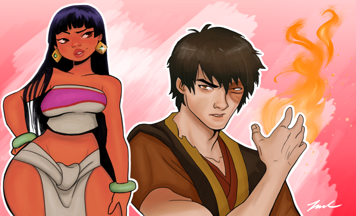 Two infamous cartoon crushes strike a pose, the devious and pious Chel from “Road to El Dorado,” and the disgraced Prince Zuko from “Avatar: The Last Airbender.” They are popular choices among teens, along with Nick Wilde and Raven.
