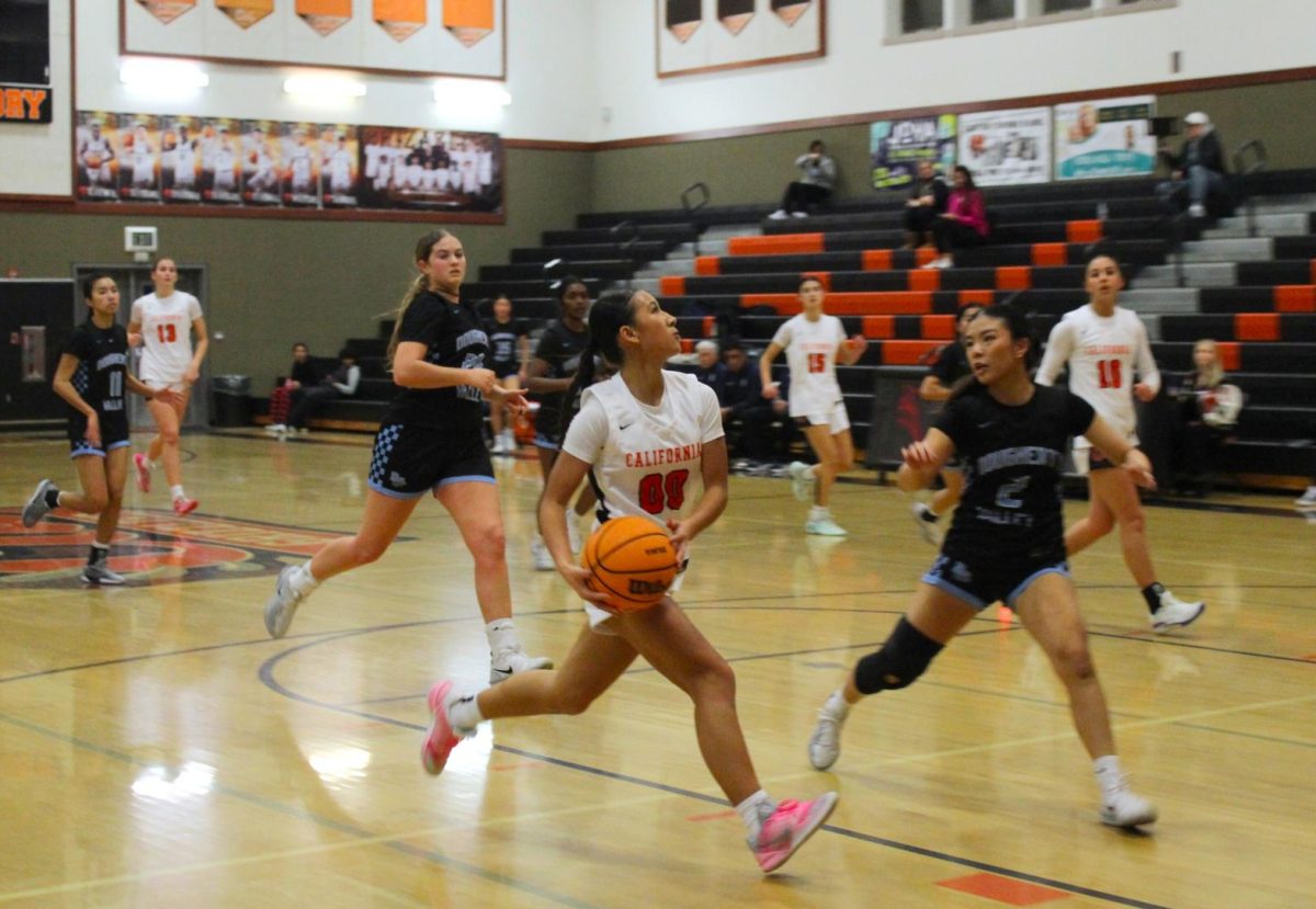Junior guard Lana Vu, playing against Dougherty Valley, was a member of Jason Kidd’s AAU team, Team Kidd, between her eighth grade and sophomore years.