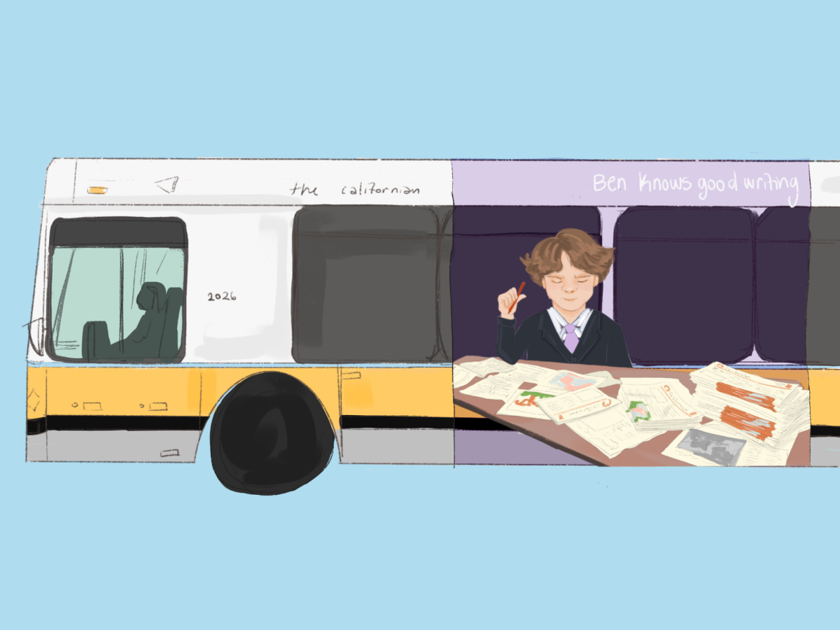 Senior Benjamin Barba Zuniga is featured on the New York City transit bus for his persuasive writing and roasting skills.